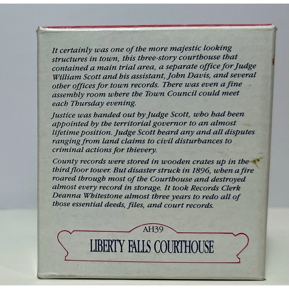 Liberty Falls The Americana Collection 1993‎ Liberty Falls Courthouse AH39